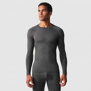 Men's The North Face Active Long-Sleeve T Shirts Grey / Black | Malaysia-9178240