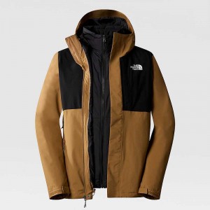 Men's The North Face Carto Triclimate 3 In 1 Jackets Brown / Black | Malaysia-6893215