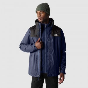 Men's The North Face Evolve II Triclimate® 3 In 1 Jackets Blue / Black | Malaysia-6251973