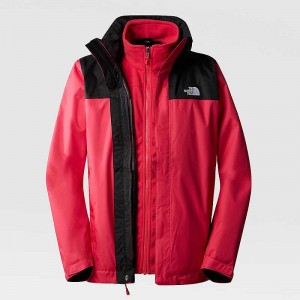 Men's The North Face Evolve II Triclimate® 3 In 1 Jackets Red / Black | Malaysia-3180645