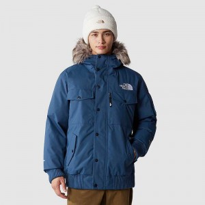 Men's The North Face Gotham Down Jackets Blue | Malaysia-5971064