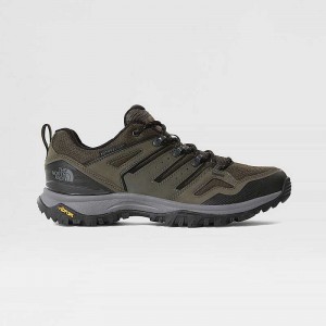 Men's The North Face Hedgehog FUTURELIGHT™ Hiking Shoes Grey Brown Green / Black | Malaysia-0293875