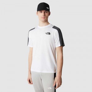 Men's The North Face Mountain Athletics T Shirts White / Grey | Malaysia-1680953