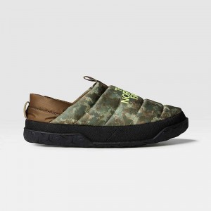 Men's The North Face Nuptse Winter Shoes Olive Camo / Yellow | Malaysia-8216790