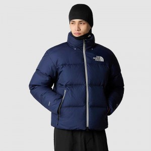 Men's The North Face RMST Down Jackets Navy / Silver | Malaysia-8714250