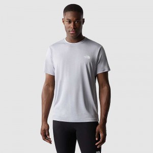 Men's The North Face Reaxion Amp T Shirts Light Grey | Malaysia-7826305