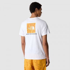 Men's The North Face Redbox T Shirts White / Gold | Malaysia-3906124