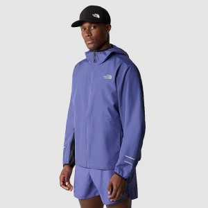 Men's The North Face Run Wind Windbreaker Blue | Malaysia-1264075