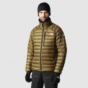 Men's The North Face Summit Breithorn Down Jackets Olive | Malaysia-7954082