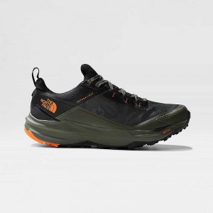 Men's The North Face VECTIV™ Exploris II Hiking Shoes Grey Brown Green Camo / Black | Malaysia-9250783