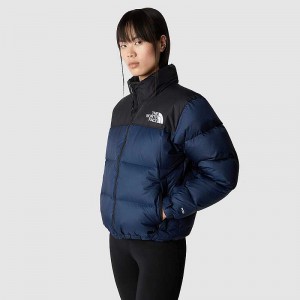 Women's The North Face 1996 Retro Nuptse Down Jackets Navy / Black | Malaysia-8395021