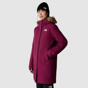 Women's The North Face Arctic Parka Fuchsia | Malaysia-3276804