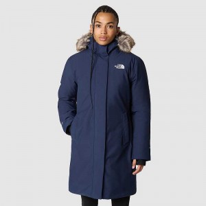 Women's The North Face Arctic Parka Navy | Malaysia-5098643