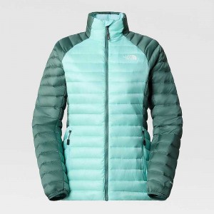 Women's The North Face Bettaforca Down Jackets Turquoise / Dark Olive | Malaysia-1087634