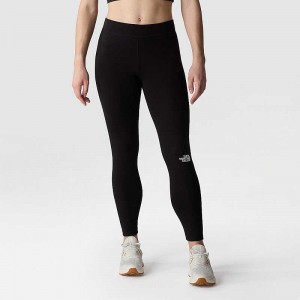 Women's The North Face Cotton Leggings Black | Malaysia-2683450