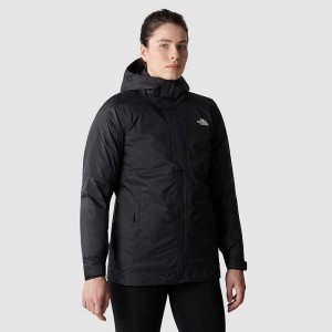 Women's The North Face Down Insulated DryVent™ Triclimate 3 In 1 Jackets Black | Malaysia-1306859