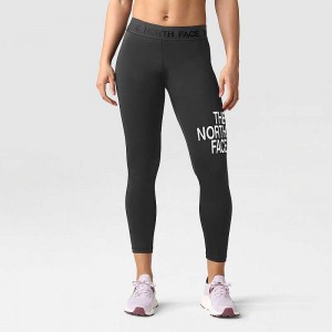 Women's The North Face Flex Mid Rise Leggings Black / White | Malaysia-4189075