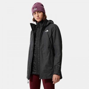 Women's The North Face Hikesteller Triclimate 3 In 1 Jackets Black | Malaysia-3627584