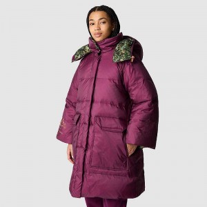 Women's The North Face Hyalite Down Jackets Fuchsia / Olive | Malaysia-7652109