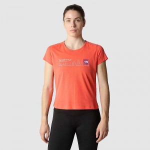 Women's The North Face Kikash T Shirts Orange | Malaysia-3062857