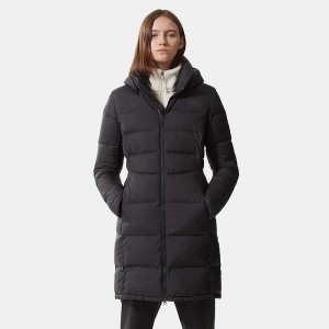 Women's The North Face Metropolis Down Jackets Black | Malaysia-1768403