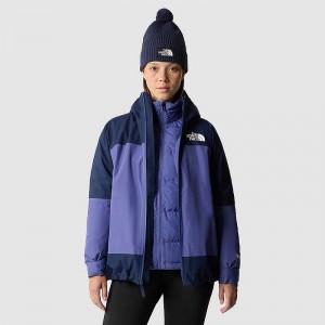 Women's The North Face Mountain Light TriclimateGORE-TEX® 3 In 1 Jackets Blue / Navy | Malaysia-0813652