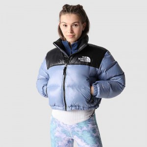 Women's The North Face Nuptse Down Jackets Blue | Malaysia-0185647