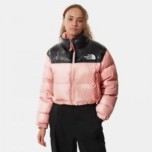 Women's The North Face Nuptse Down Jackets Rose Brown | Malaysia-1039274