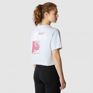 Women's The North Face Outdoor Graphic T Shirts White | Malaysia-1352678