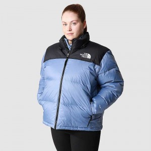 Women's The North Face Plus Size 1996 Retro Nuptse Down Jackets Blue | Malaysia-1792834