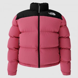 Women's The North Face Plus Size 1996 Retro Nuptse Down Jackets Pink | Malaysia-4051268