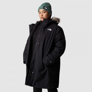 Women's The North Face Plus Size Arctic Parka Black | Malaysia-8147506