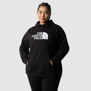 Women's The North Face Plus Size Drew Peak Pullover Black | Malaysia-2475108