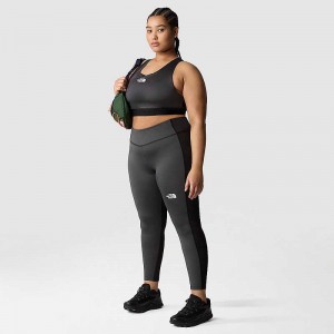 Women's The North Face Plus Size Mountain Athletics Leggings Grey / Black | Malaysia-4781052