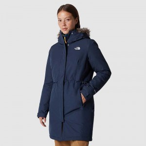 Women's The North Face Recycled Zaneck Parka Navy | Malaysia-4562908