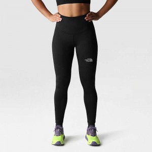 Women's The North Face Run Leggings Black | Malaysia-0791483