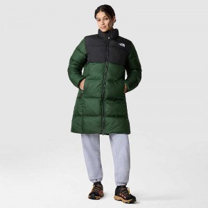 Women's The North Face Saikuru Parka Deep Green / Black | Malaysia-7243908