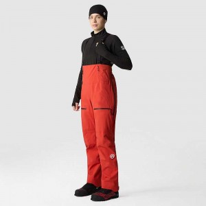 Women's The North Face Summit Pumori GORE-TEX® Pro Bib Pants Red | Malaysia-7813526