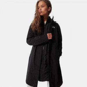 Women's The North Face Suzanne Parka Black | Malaysia-7310854