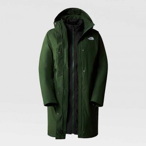 Women's The North Face Suzanne Parka Deep Green | Malaysia-1526809