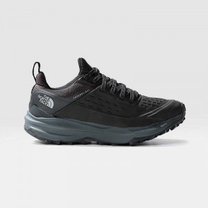 Women's The North Face VECTIV™ Exploris II Leather Hiking Shoes Black / Grey | Malaysia-6804527