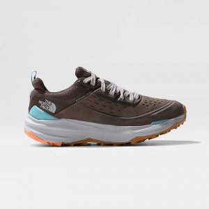 Women's The North Face VECTIV™ Exploris II Leather Hiking Shoes Brown / Coffee Brown | Malaysia-2849301