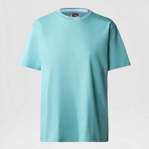 Women's The North Face Zumu T Shirts Turquoise | Malaysia-6789012