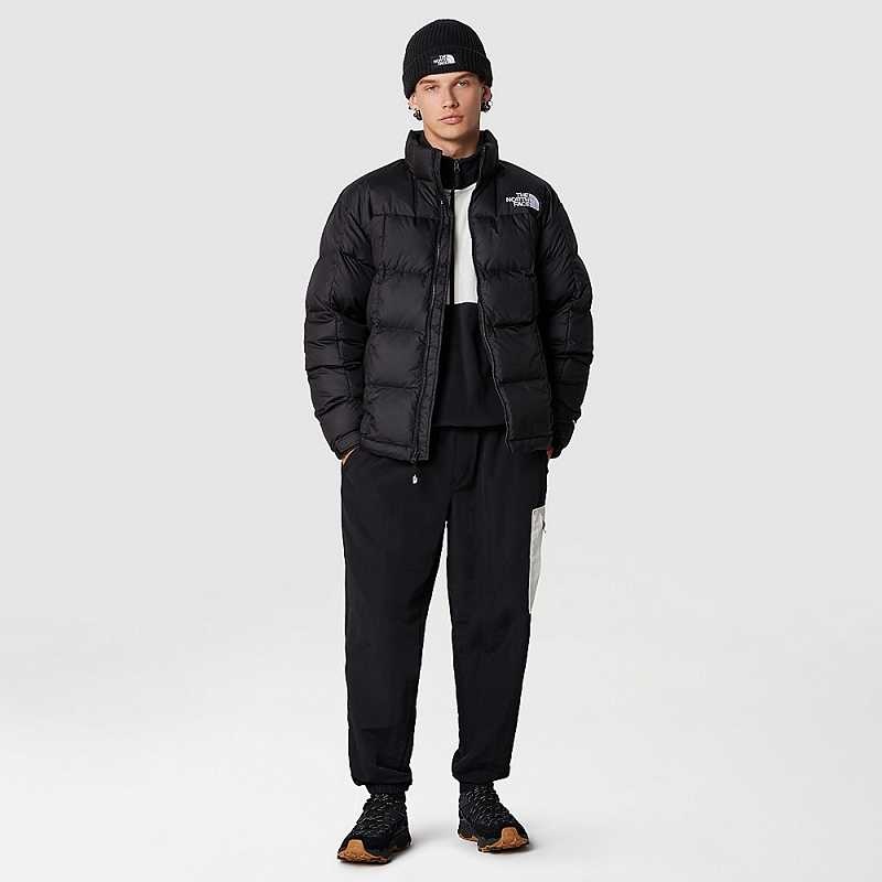 Men's The North Face Lhotse Down Jackets Black / White | Malaysia-4926807