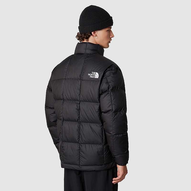 Men's The North Face Lhotse Down Jackets Black / White | Malaysia-4926807