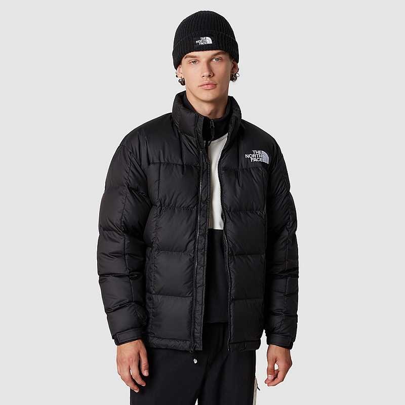 Men's The North Face Lhotse Down Jackets Black / White | Malaysia-4926807