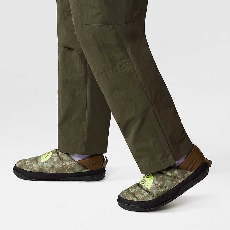 Men's The North Face Nuptse Winter Shoes Olive Camo / Yellow | Malaysia-8216790