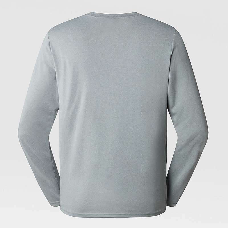 Men's The North Face Reaxion Amp Long-Sleeve T Shirts Grey | Malaysia-3729648