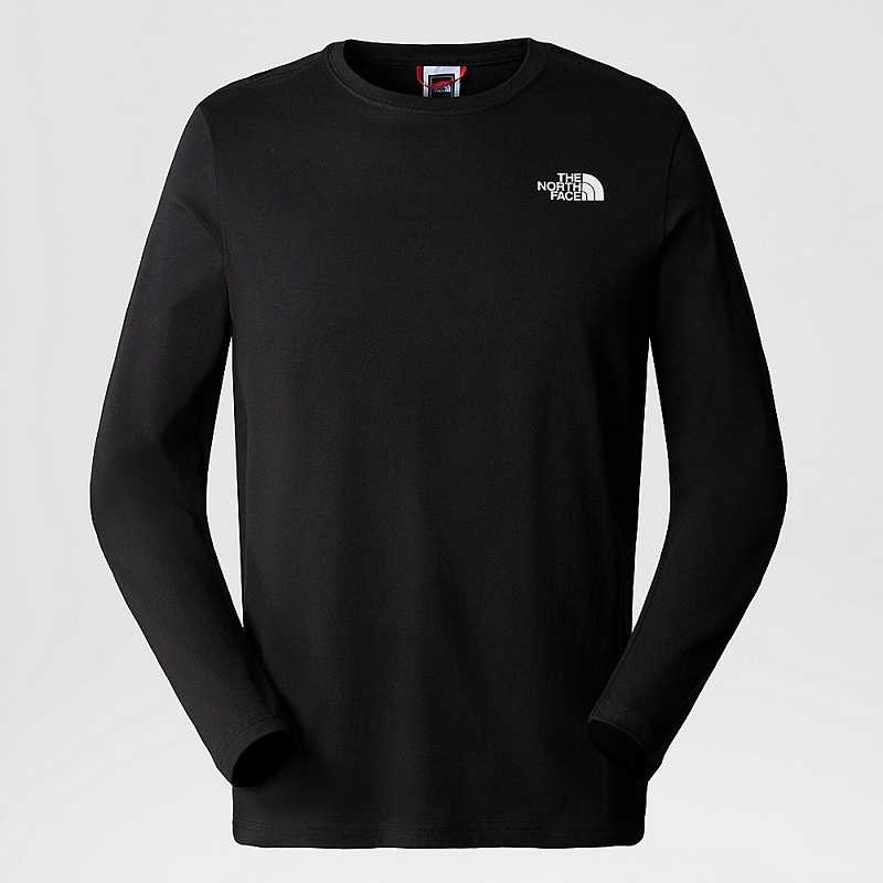 Men\'s The North Face Redbox Long-Sleeve T Shirts Black | Malaysia-2871059