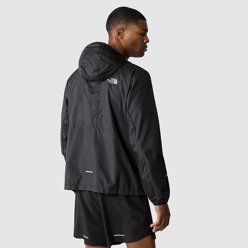 Men's The North Face Run Wind Windbreaker Black | Malaysia-0394528